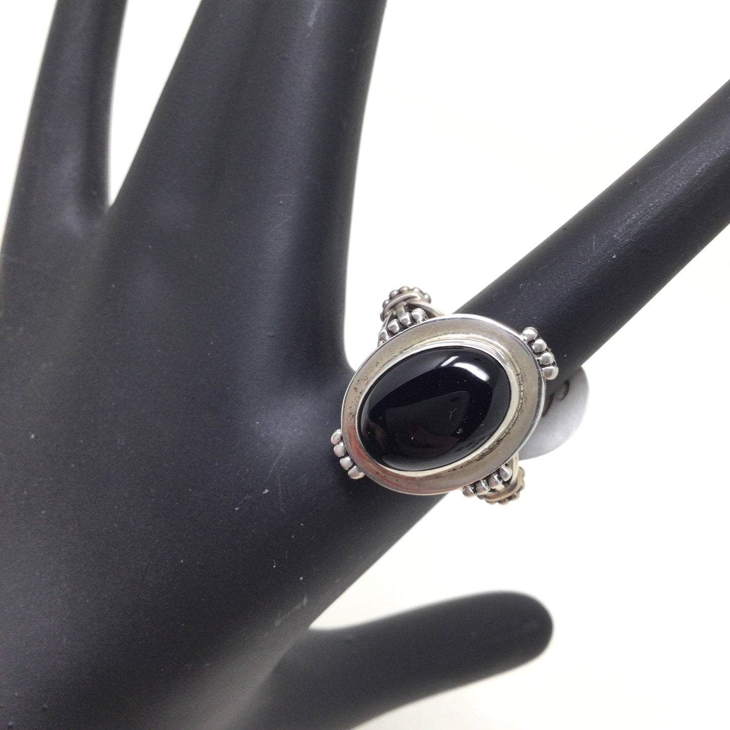 Black Onyx Ring, size 7.5