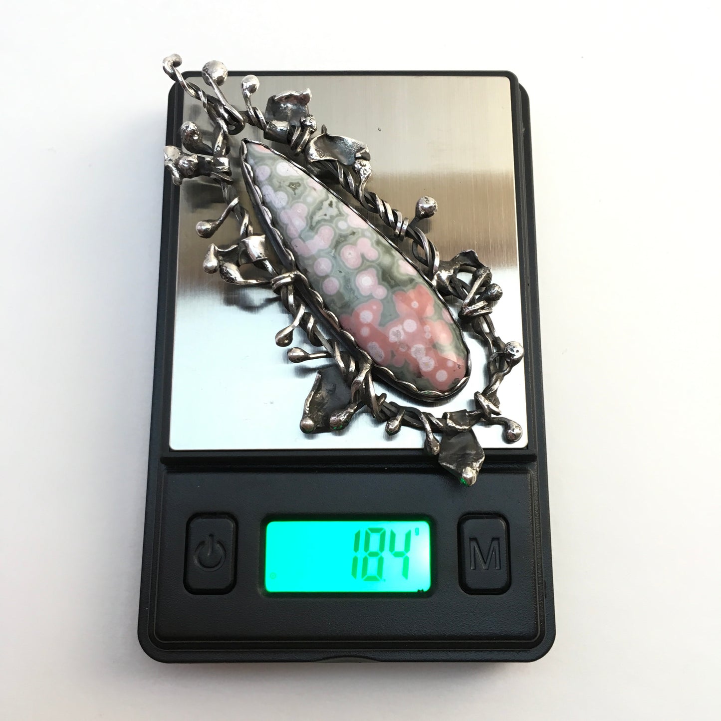 Ocean Jasper Brutalist Pendant