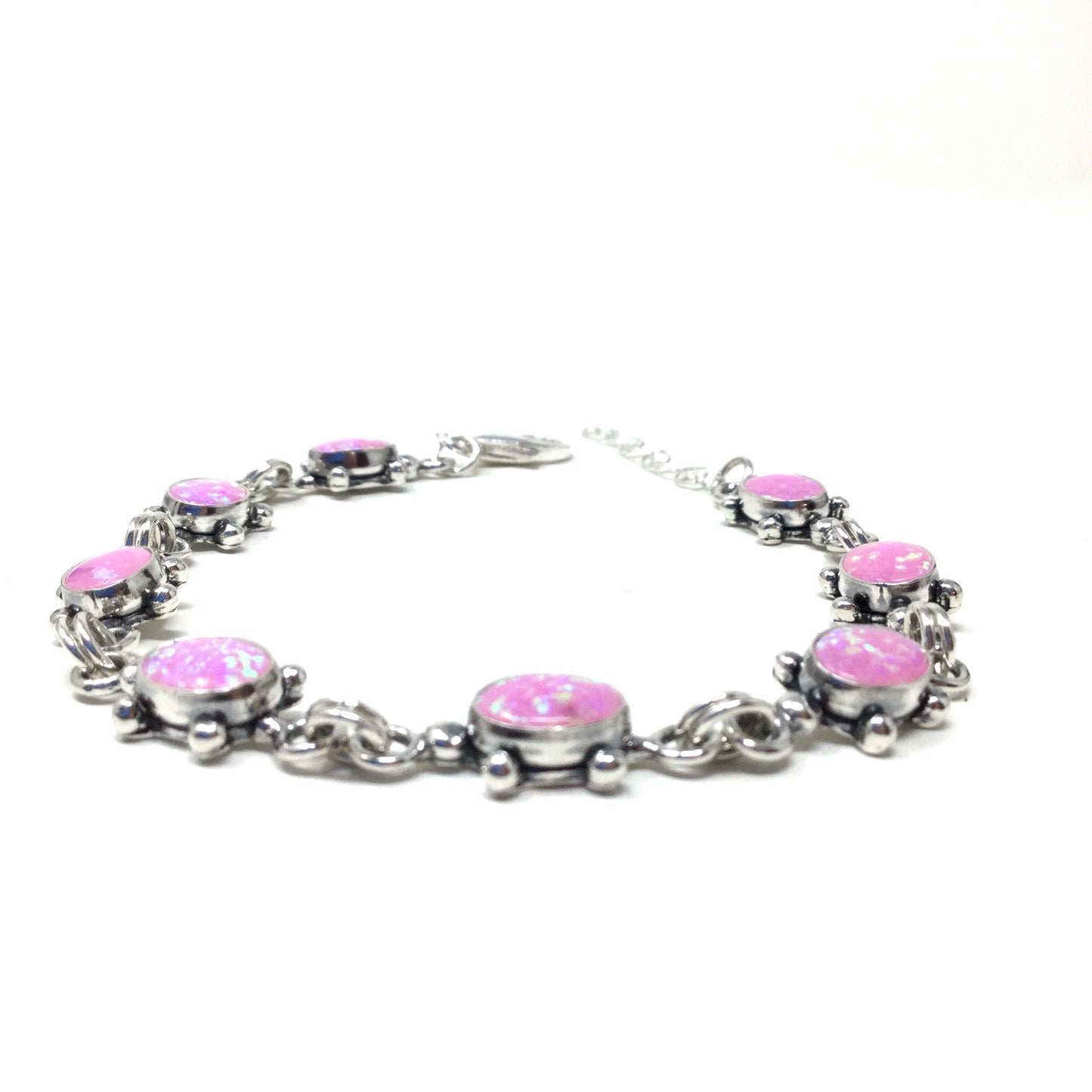 Pink Opal Turtle Tennis Bracelet