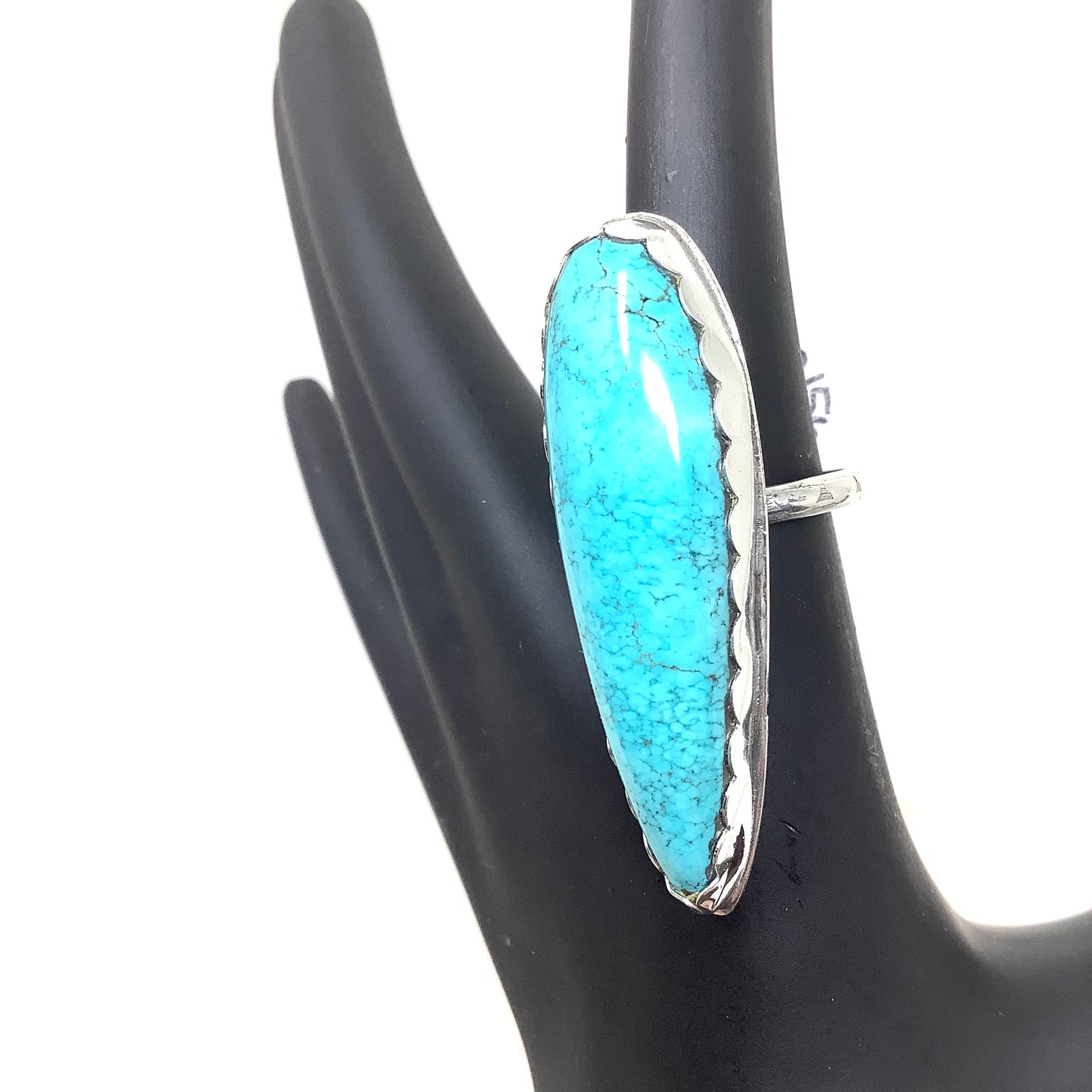 Chinese Turquoise Talon Ring, size 9