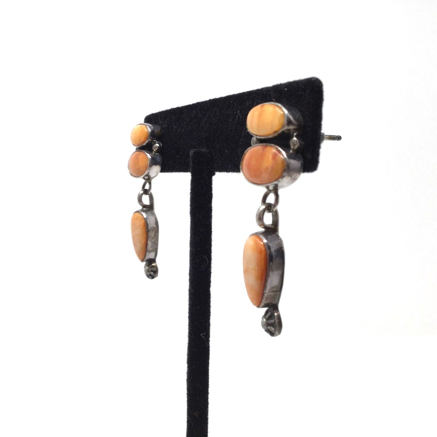 Orange Spiny Oyster Shell Earrings