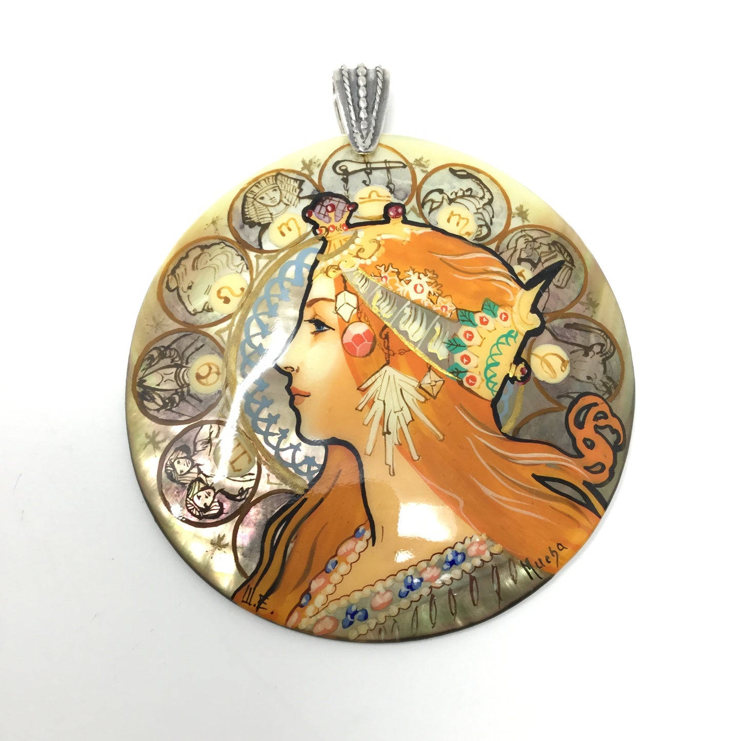 Lacquered Abalone Shell Pendant