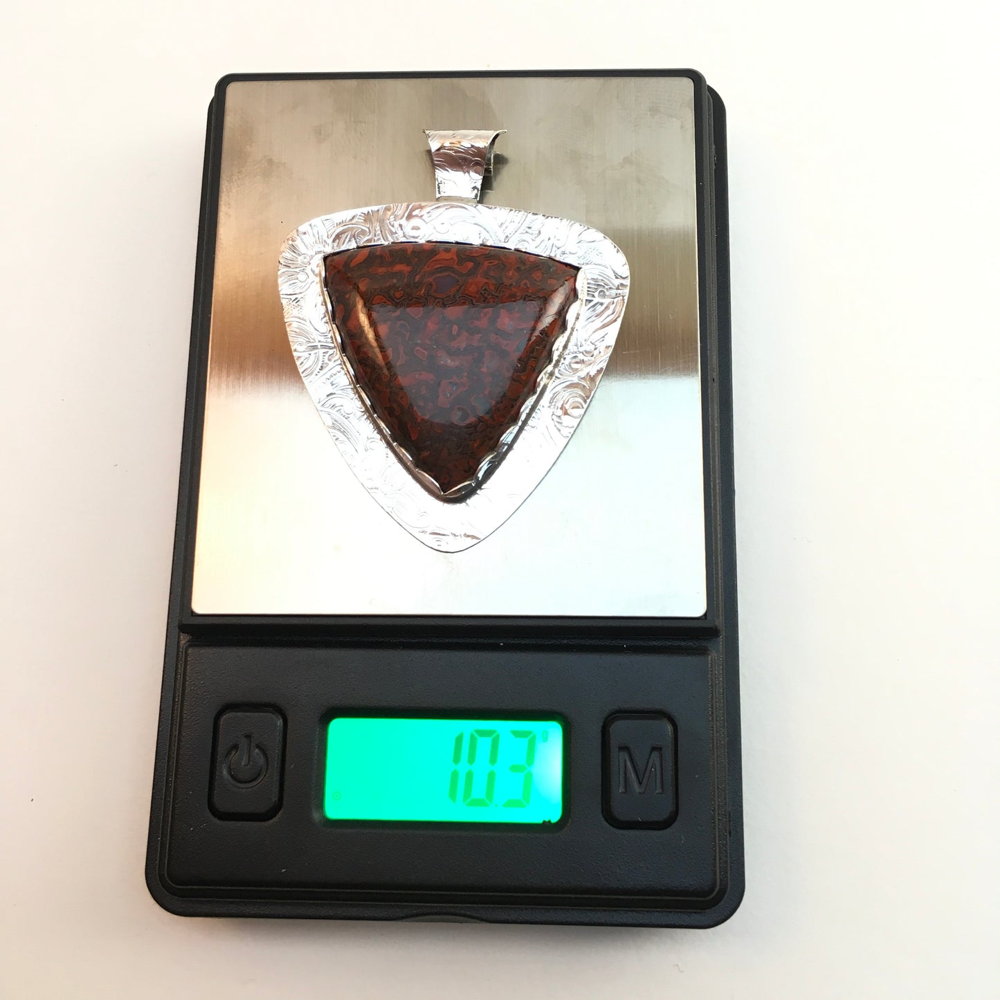 Agatized Dinosaur Bone Pendant