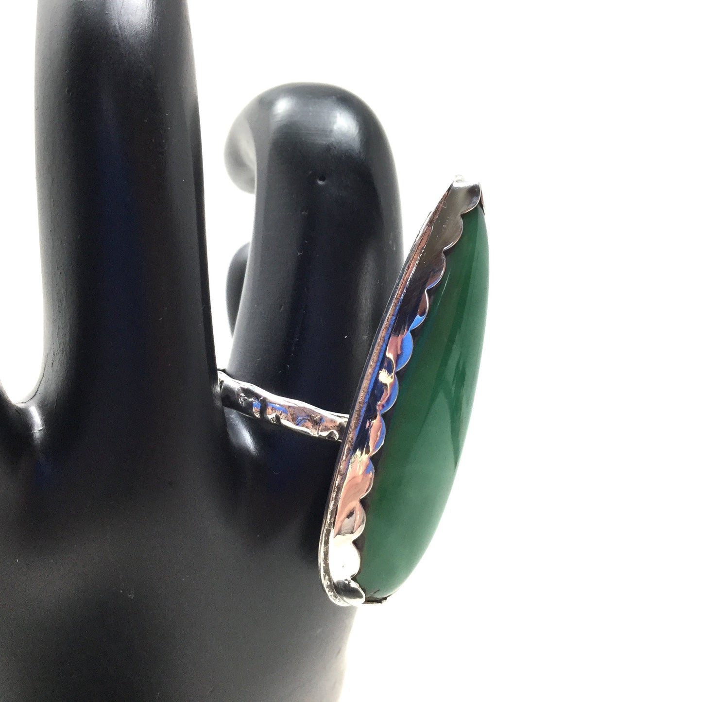 Australian Chrysoprase Talon Ring, size 10