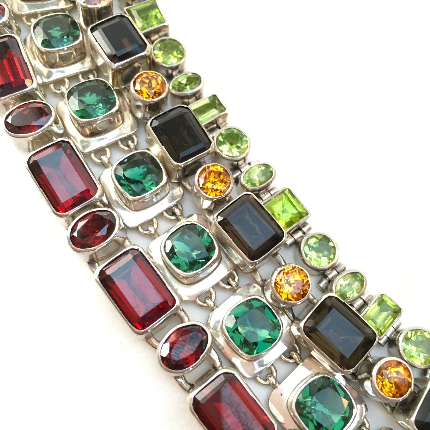 Citrine and Smoky Quartz Tennis Bracelet