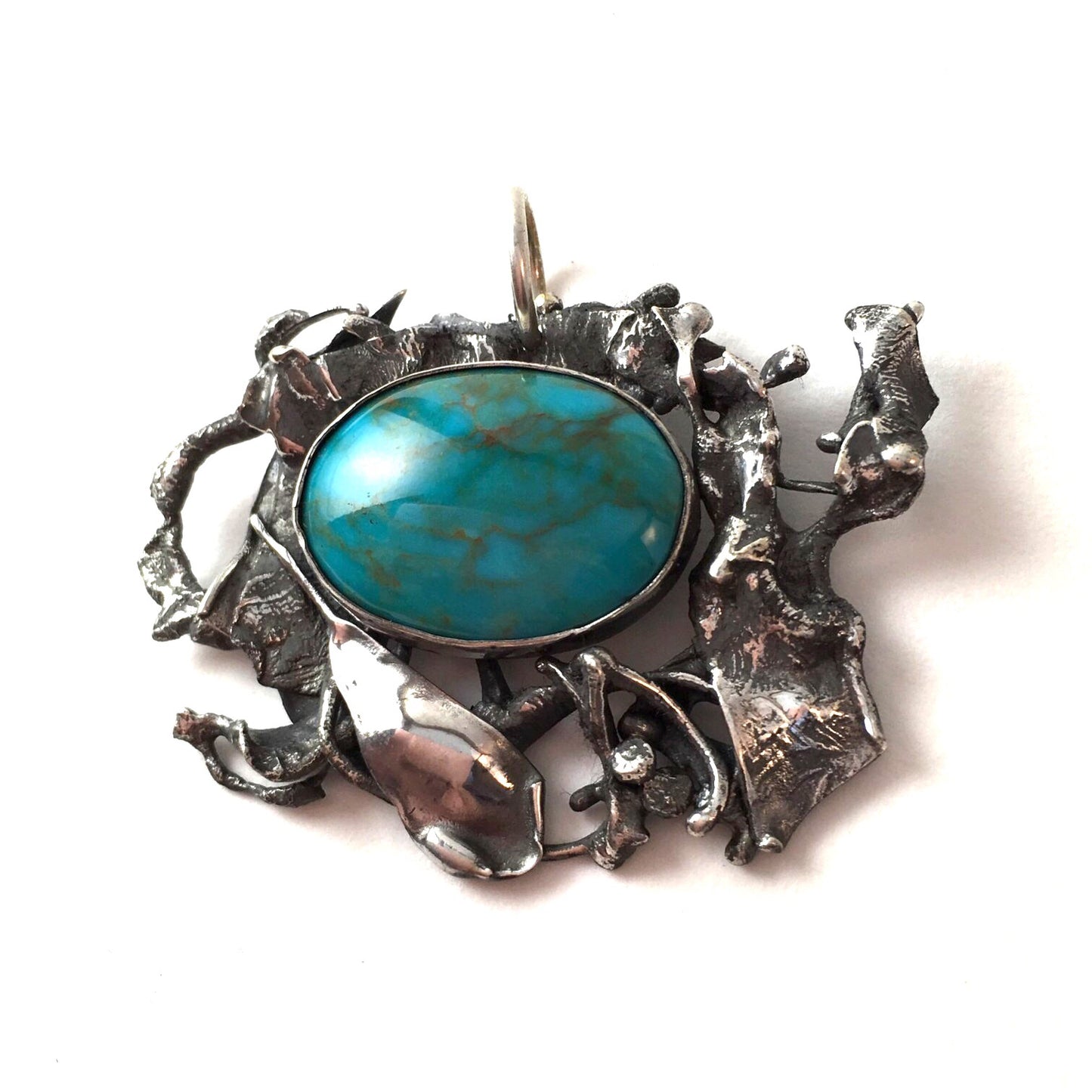 Freeform Kingman Turquoise Pendant