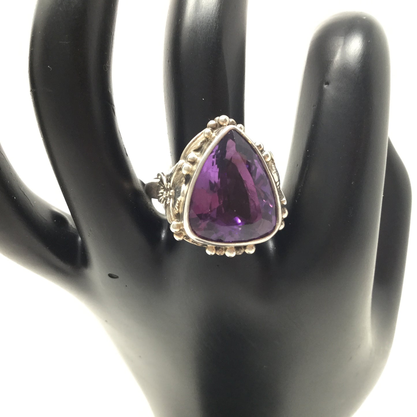 Large Natural Amethyst Ring, size 8