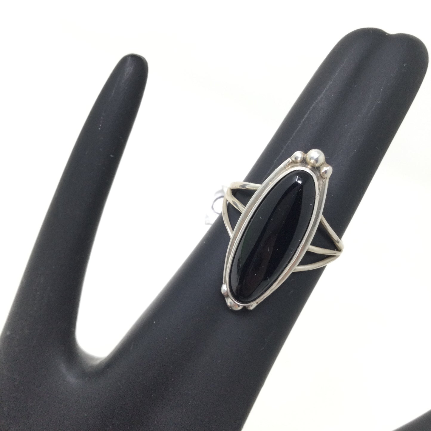 Black Onyx Ring, size 8.5