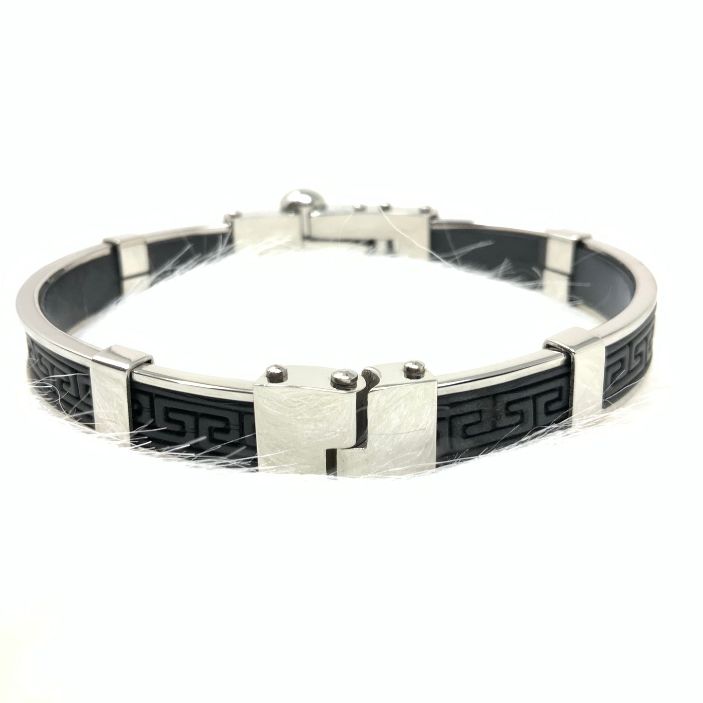 Steel and Leather Bracelet