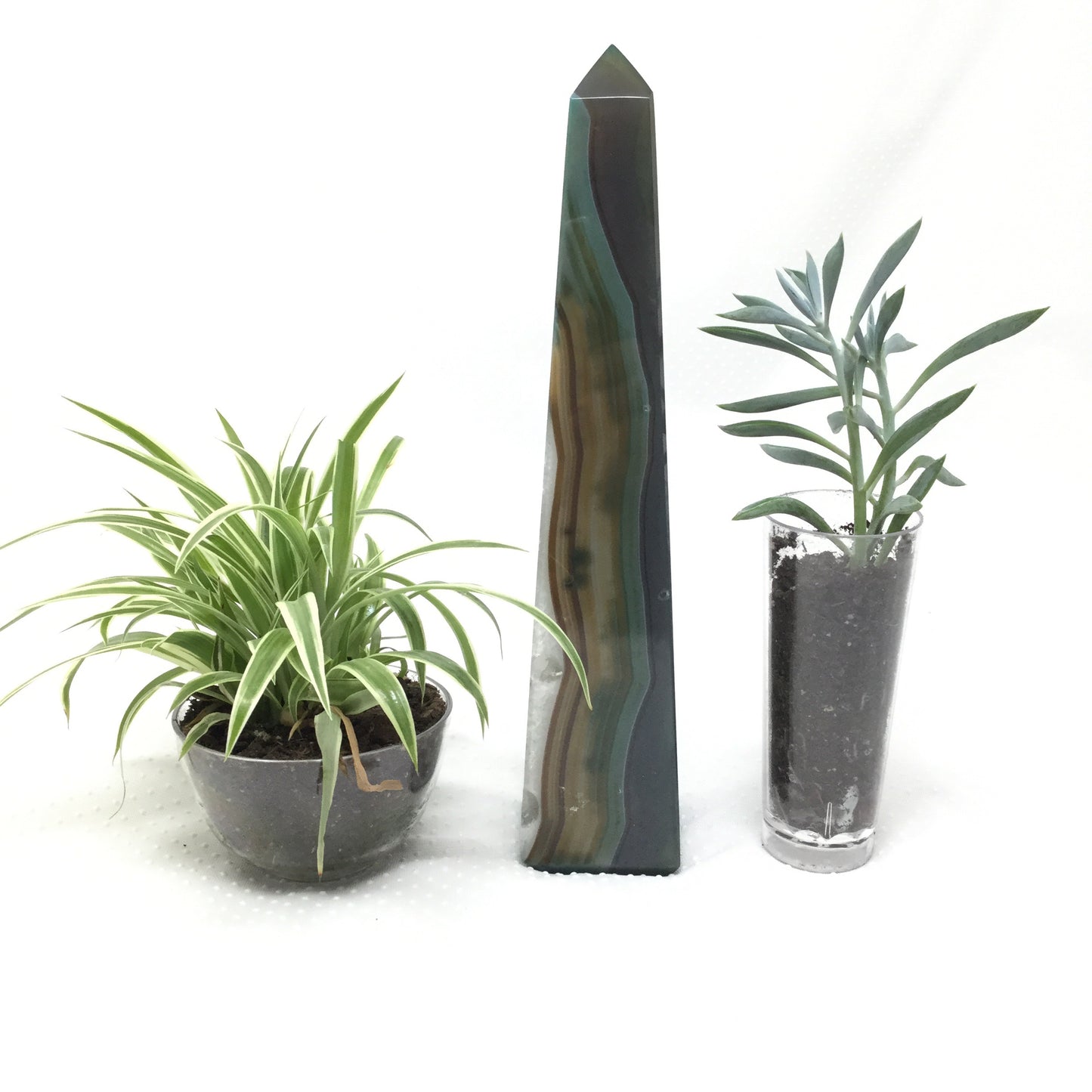 Large Green Agate Tower