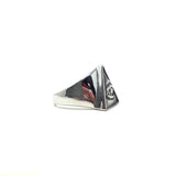 Stainless Steel Illuminati Ring, size 14