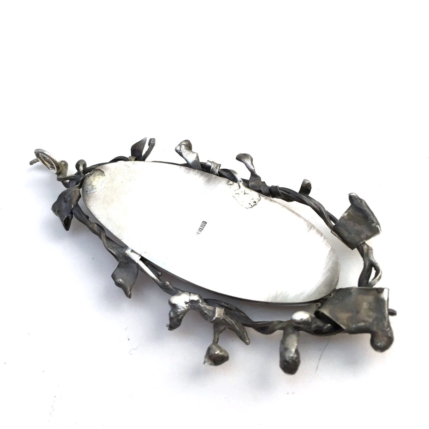 Imperial Orbicular Jasper Brutalist Pendant