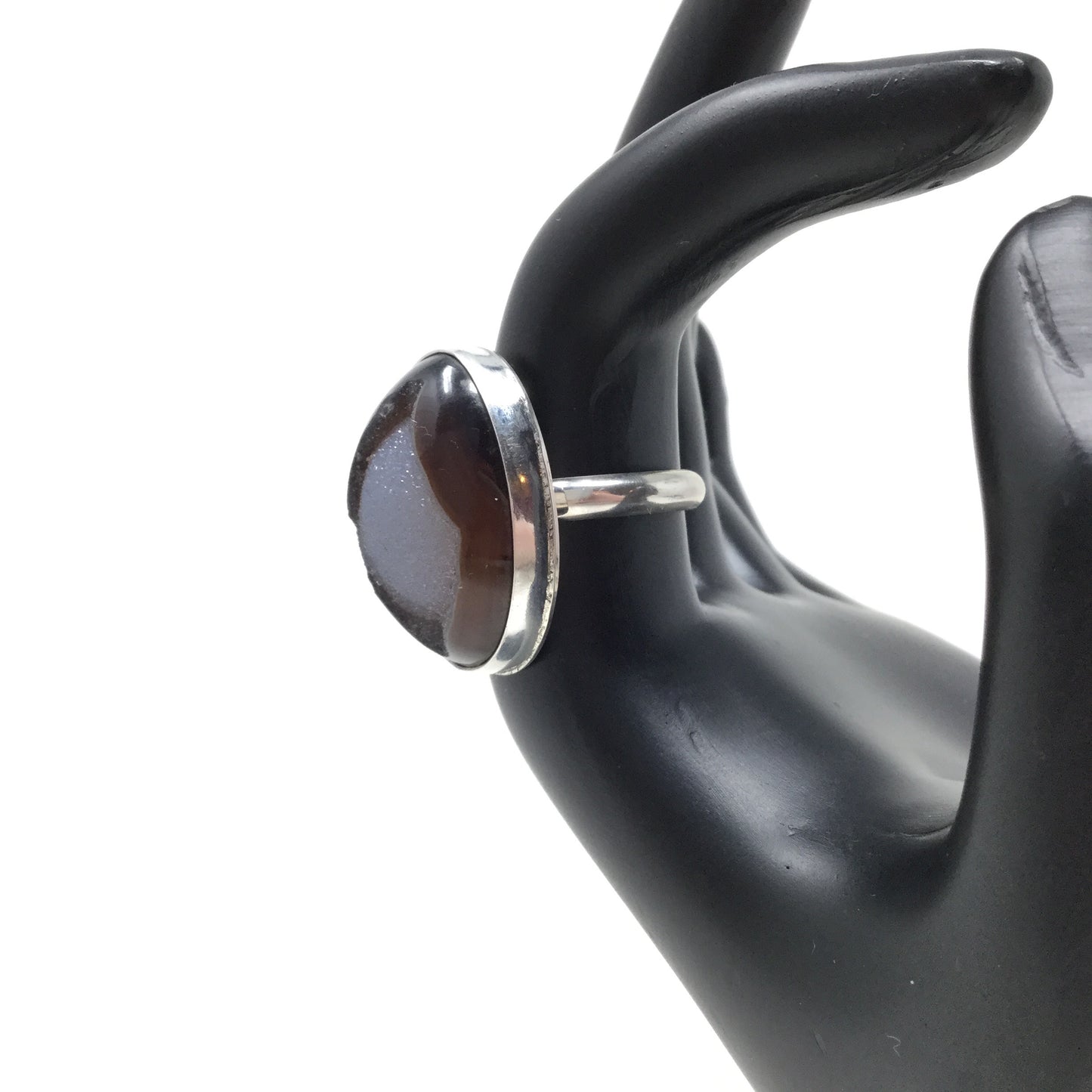 Druzy Quartz Ring, size 8