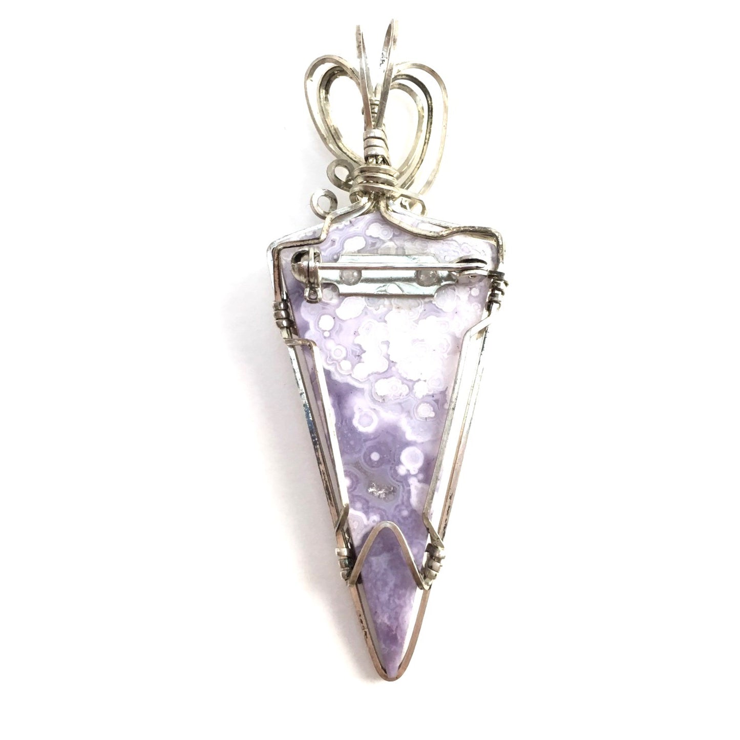 Purple Lace Agate Pendant/Pin