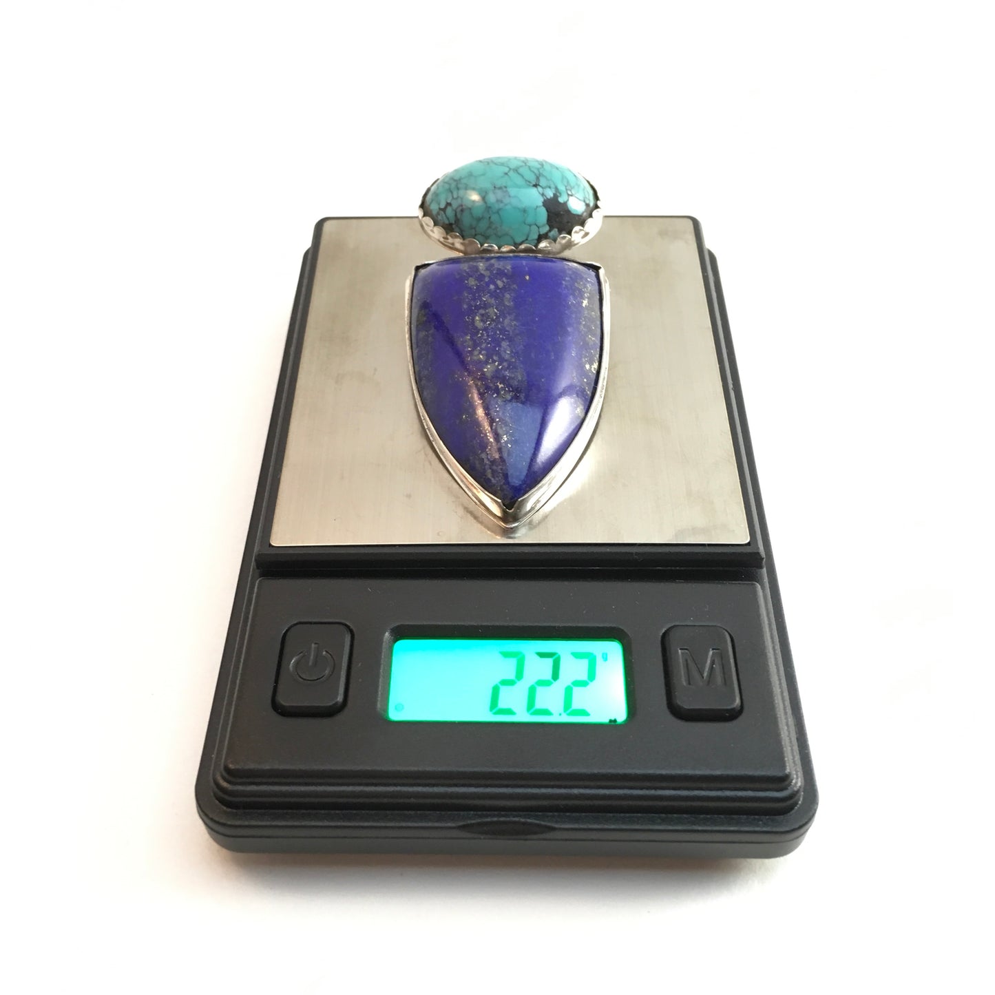 Chinese Turquoise and Lapis Pendant