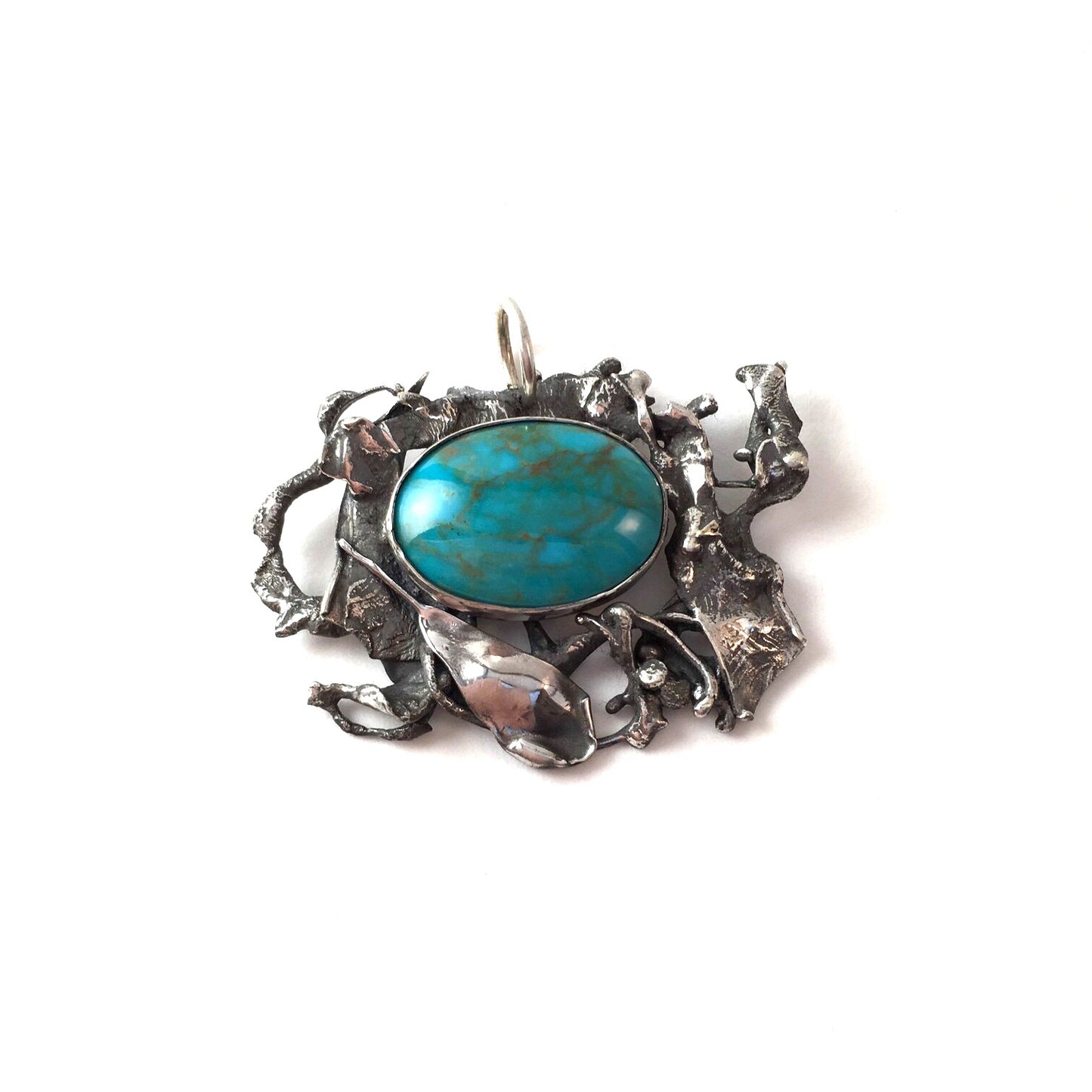 Freeform Kingman Turquoise Pendant