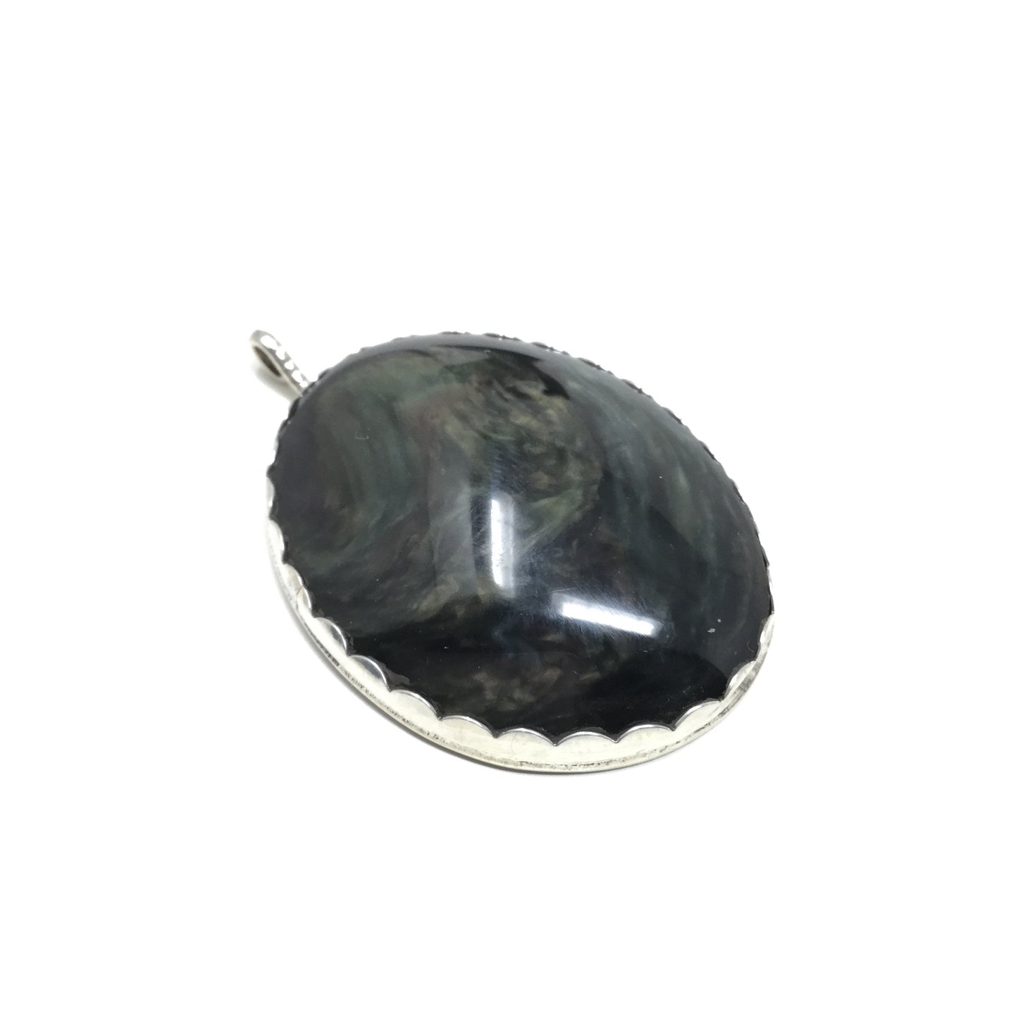 Mother of Pearl Obsidian Pendant