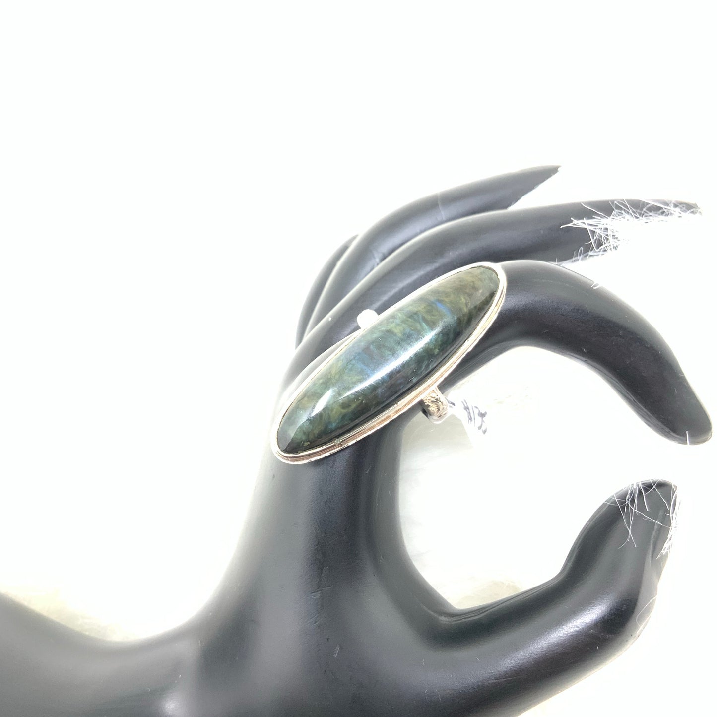 Mother of Pearl Obsidian Ring, size 9