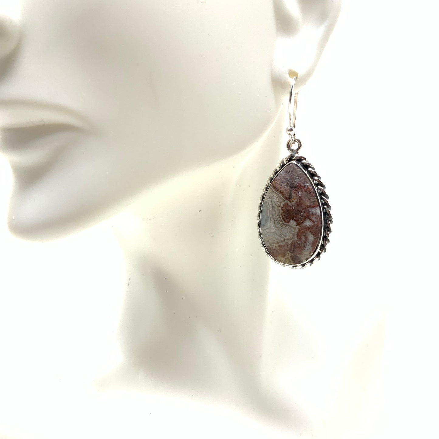 Crazy Lace Agate Earrings
