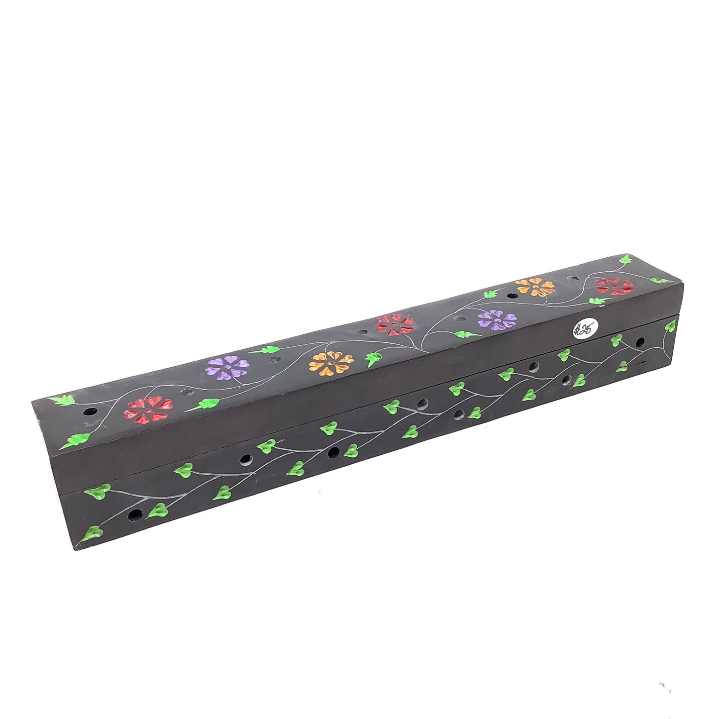Black and Colored Floral Incense Burner