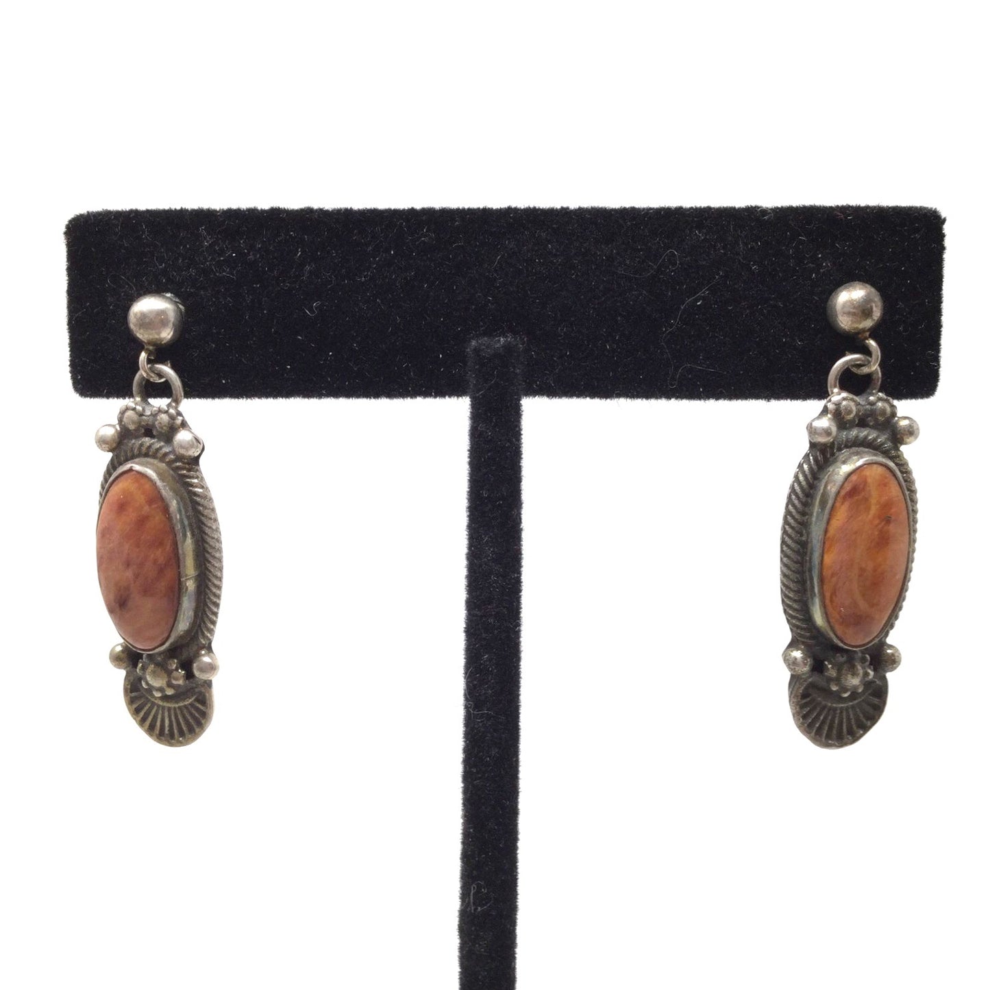 Orange Spiny Oyster Shell Earrings