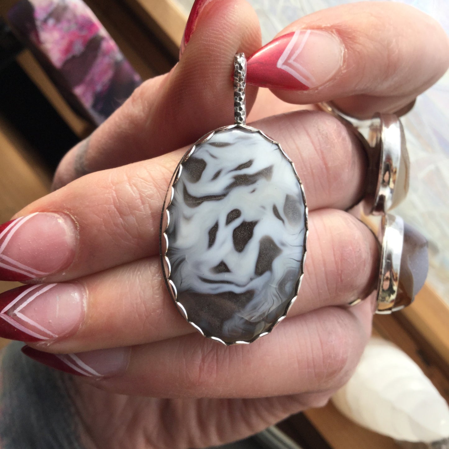 Swirled Opal Pendant