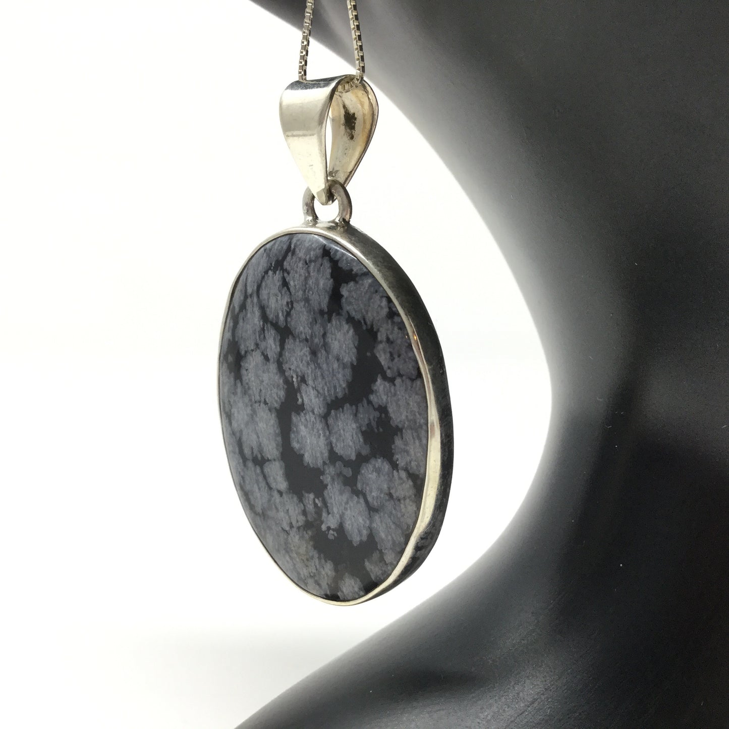 Snowflake Obsidian Pendant