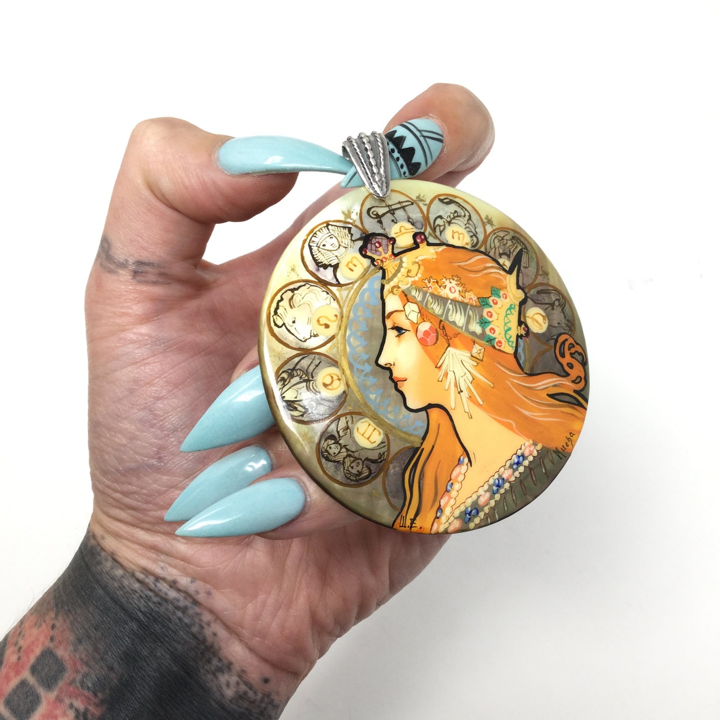 Lacquered Abalone Shell Pendant