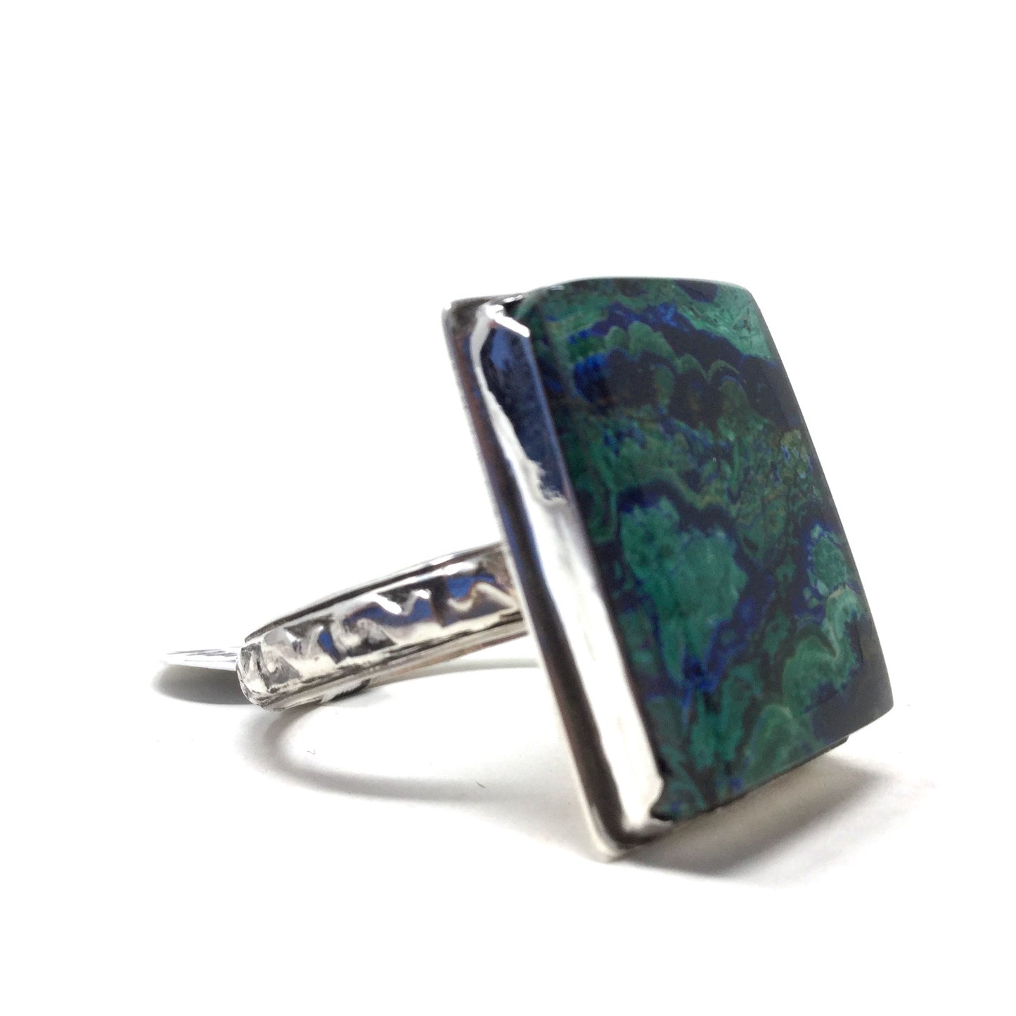 Azurite Malachite Ring, size 14