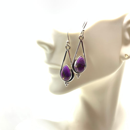 Purple Mojave Turquoise Earrings
