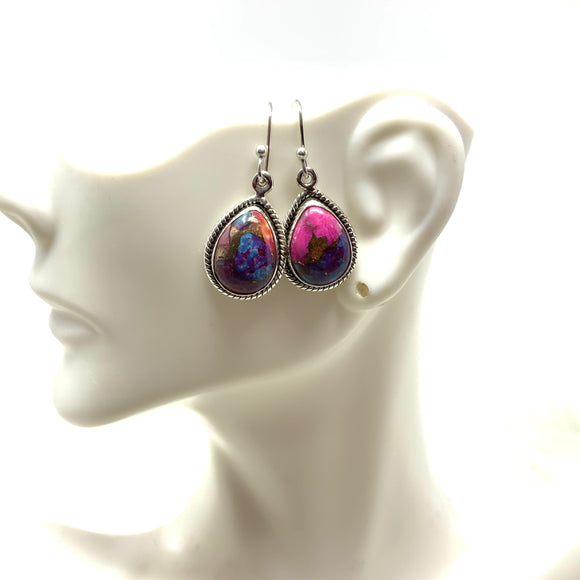 Rainbow Mojave Turquoise Earrings