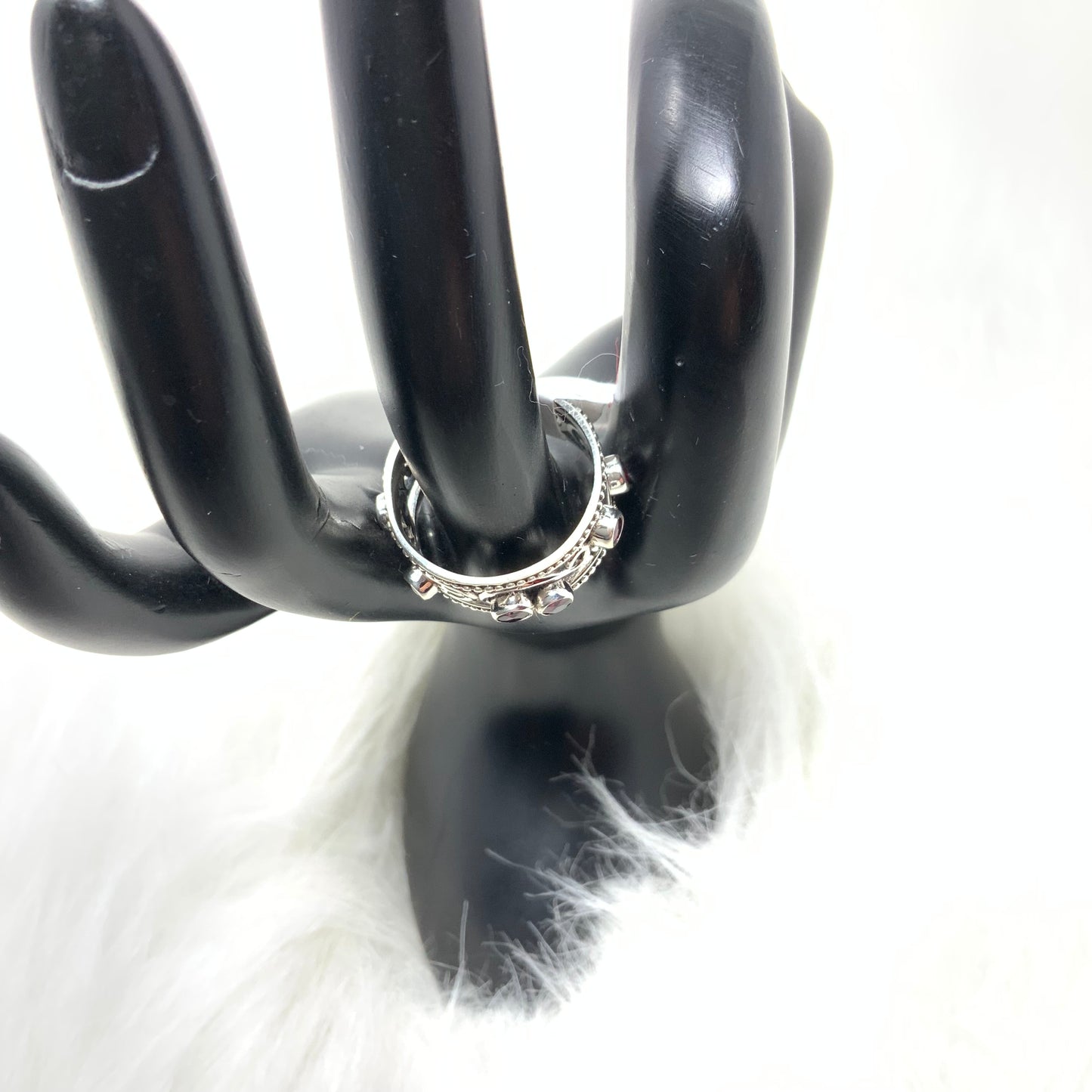 Multistone Garnet Ring, size 9