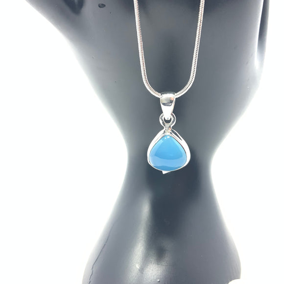 Blue Chalcedony Pendant