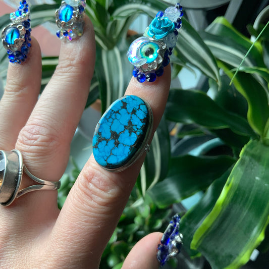 Kingman Turquoise Ring, size 6
