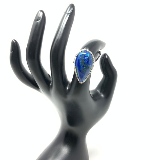 Azurite and Malachite Ring, size 6