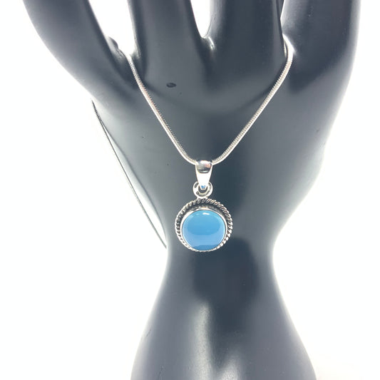 Blue Chalcedony Pendant