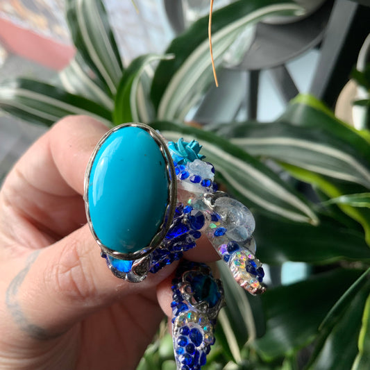 Nevada Blue Turquoise Ring, size