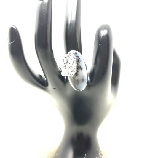 Dendrite Opal Ring, size 8
