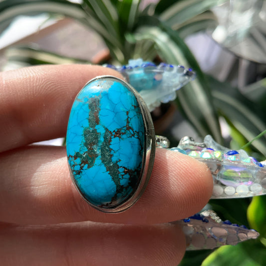 Kingman Turquoise Ring, size 8