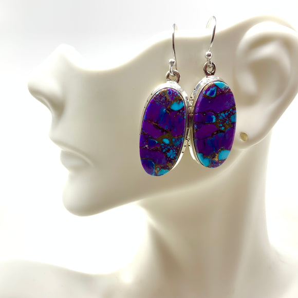 Purple Mojave Turquoise Earrings