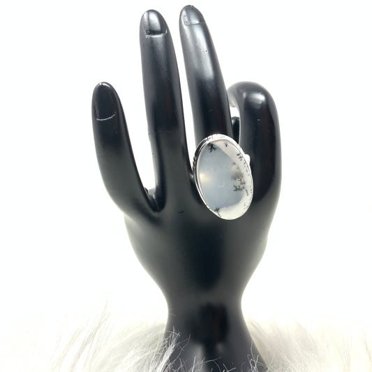 Dendrite Opal Ring, size 8