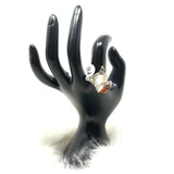 Baltic Amber Poison Ring, size 10