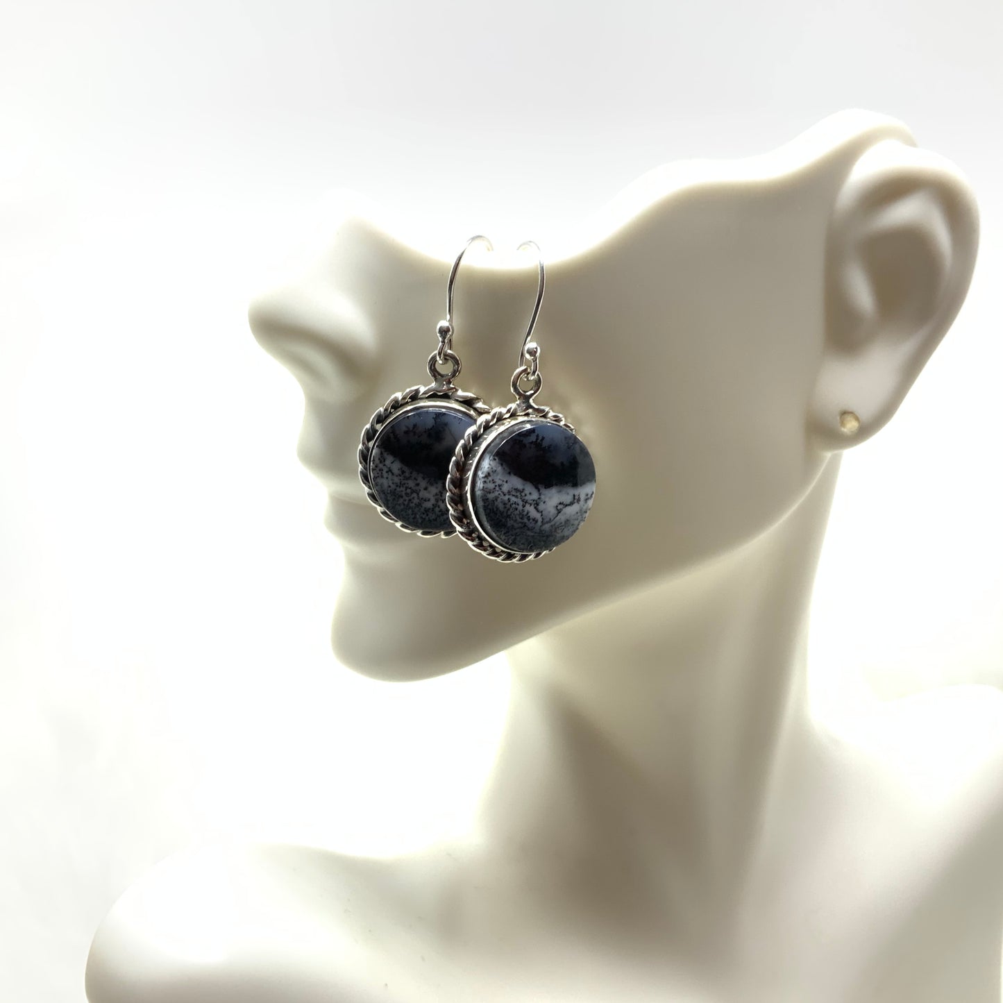 Dendrite Opal Earrings
