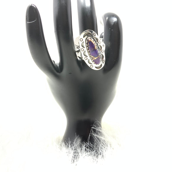 Purple Mojave Turquoise Ring, size 10