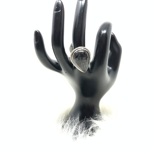 Rutile Quartz Ring, size 8