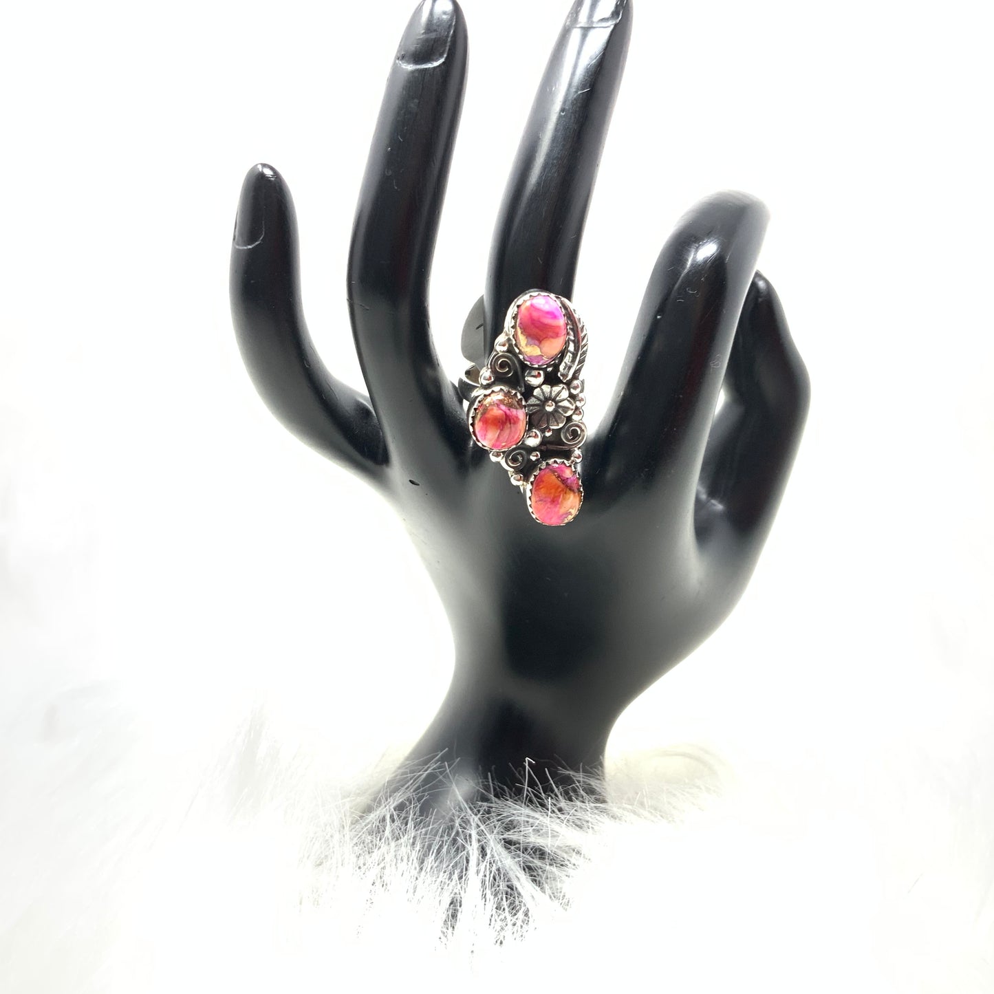 Rainbow Mojave Turquoise Ring, size 7