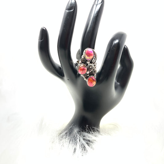 Rainbow Mojave Turquoise Ring, size 7