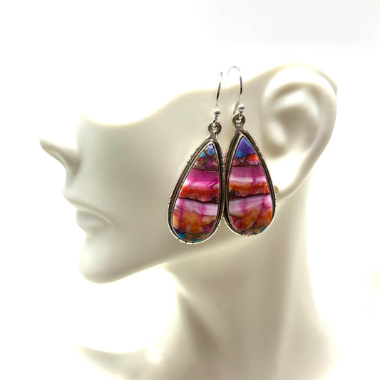 Rainbow Mojave Turquoise Earrings