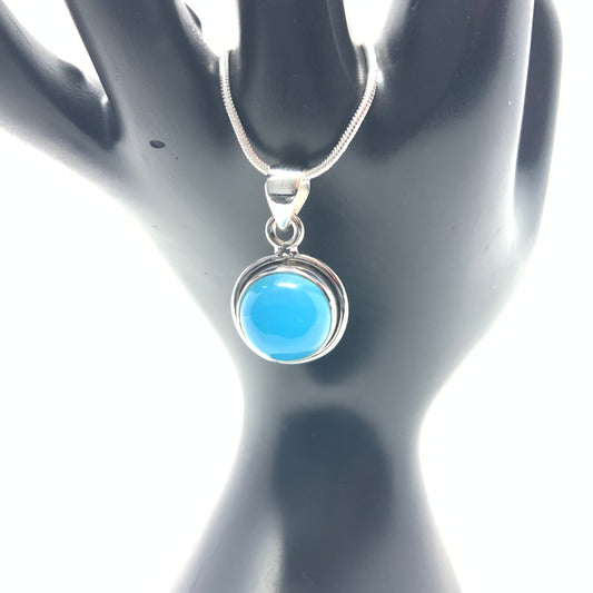 Blue Chalcedony Pendant