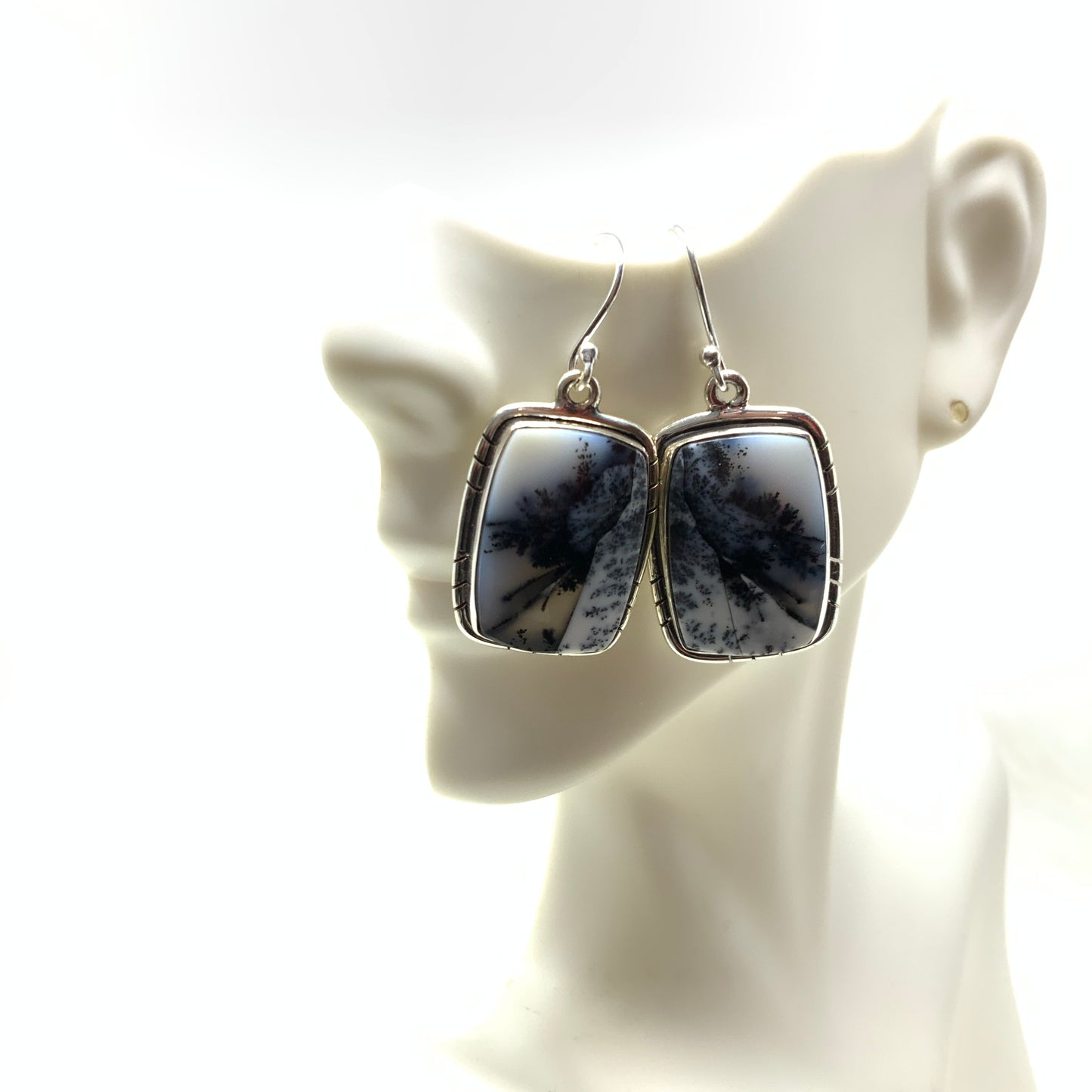 Dendrite Opal Earrings